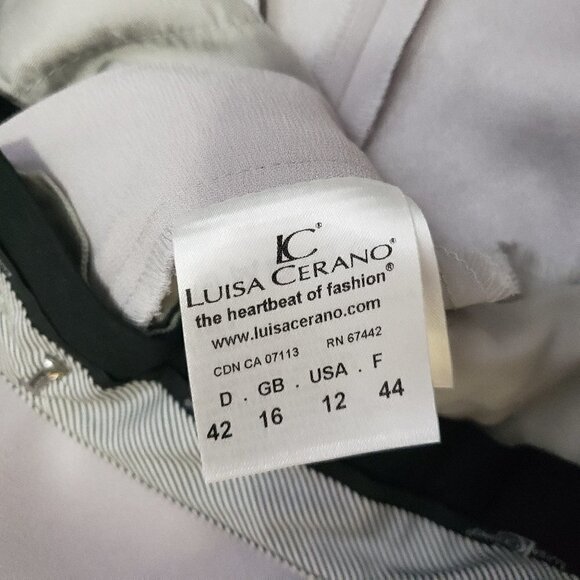 Luisa Cerano * Tapered Pants * Lt Grey Sz 12 - Picture 5 of 6